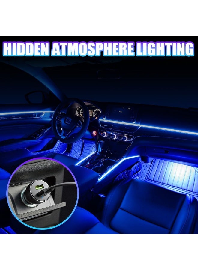 OSHIMA Car Interior LED, USB Powered Ambient Footwell Lights Car Interior Lighting Cars Accessories Waterproof LED Strip, LED Strip Ambient Lighting Footwell Lighting(Dark Blue) - Image 2